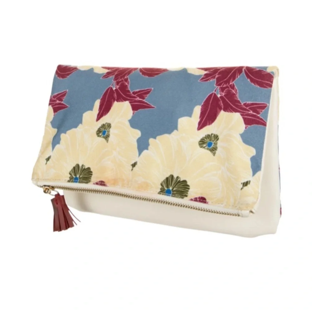 Rachel Pally Leather/Canvas Reversal‎ Clutch